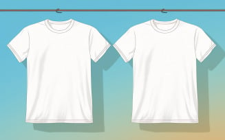 Hanging white T-shirt design_blank t-shirt