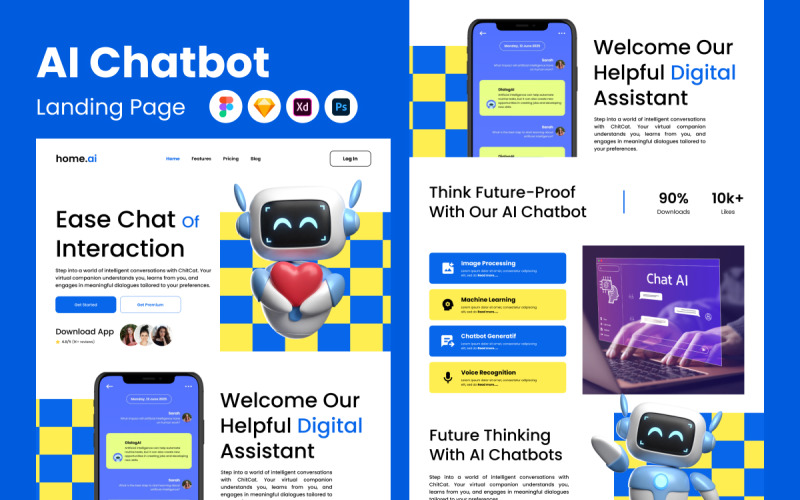Home - AI Chatbot Landing Page V1 UI Element