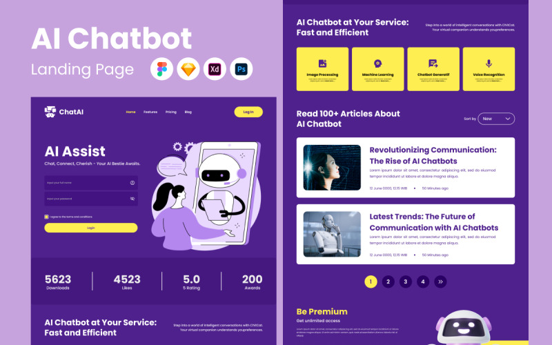 Logic - AI Chatbot Landing Page V1 UI Element