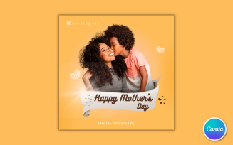 Mothers Day Social Media Template 08 - Editable in Canva