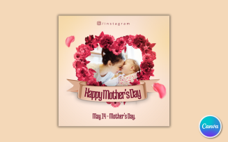 Mothers Day Social Media Template 10 - Editable in Canva