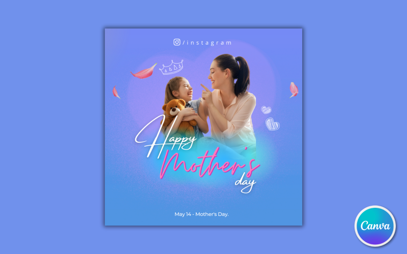 Mothers Day Social Media Template 15 - Editable in Canva