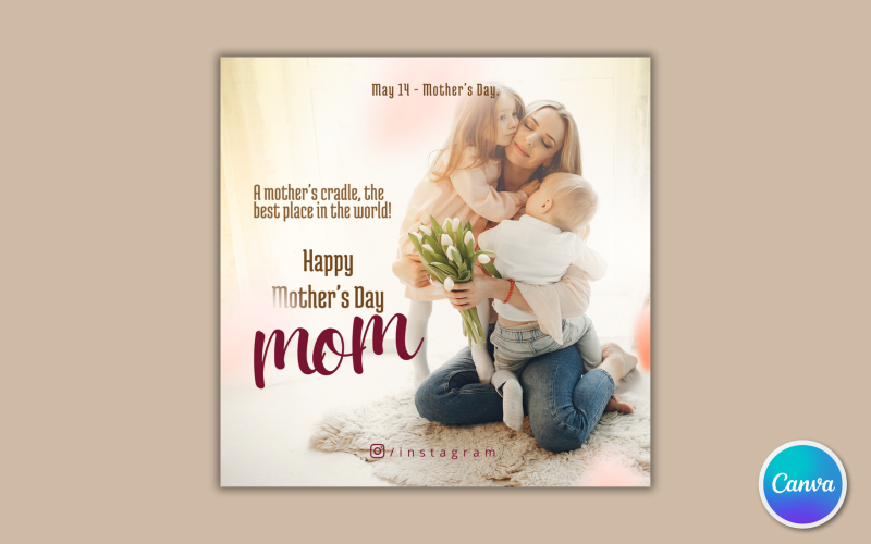 Mothers Day Social Media Template 21 - Editable in Canva