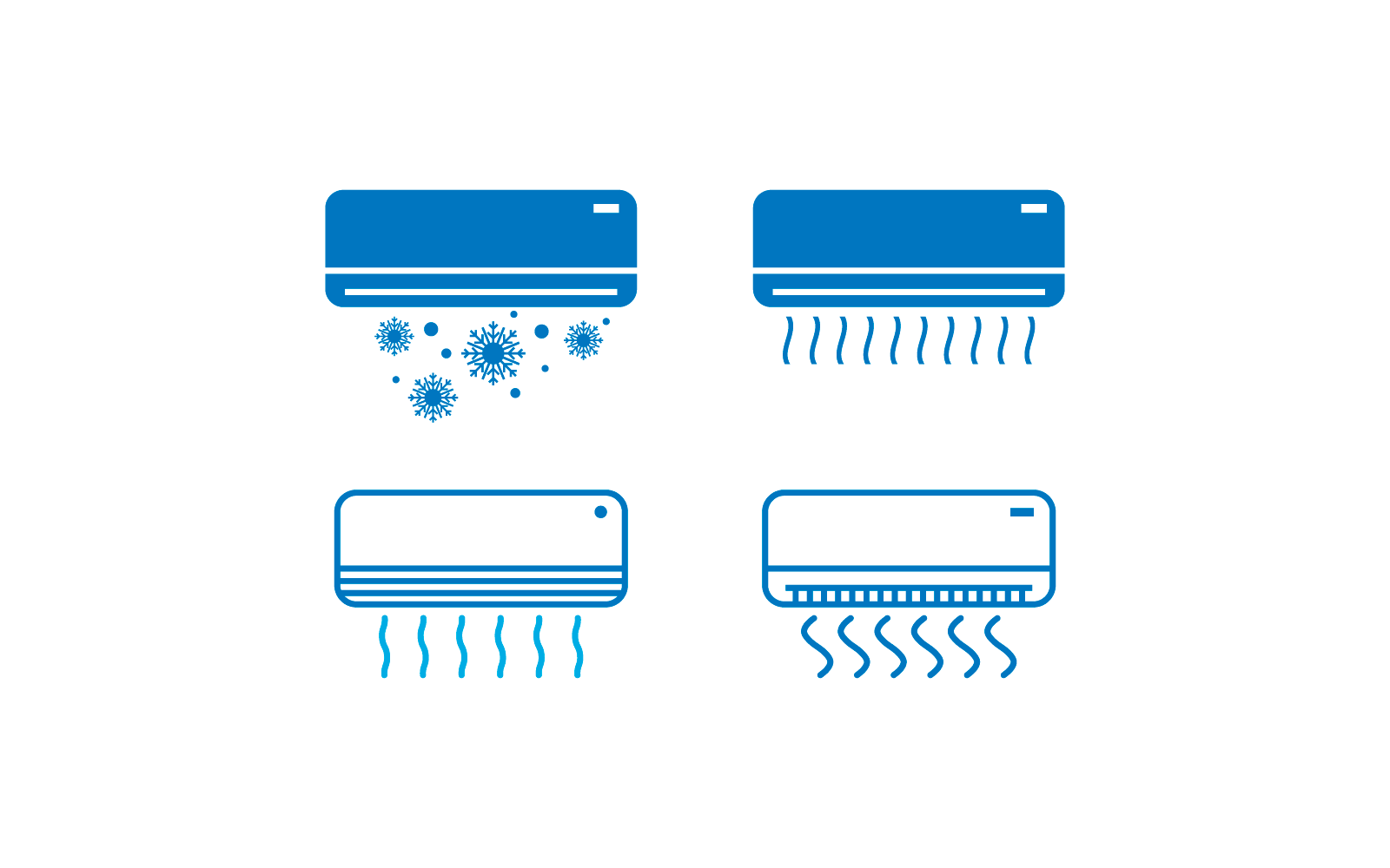 Klimatizace ilustrace vektorové plochý design