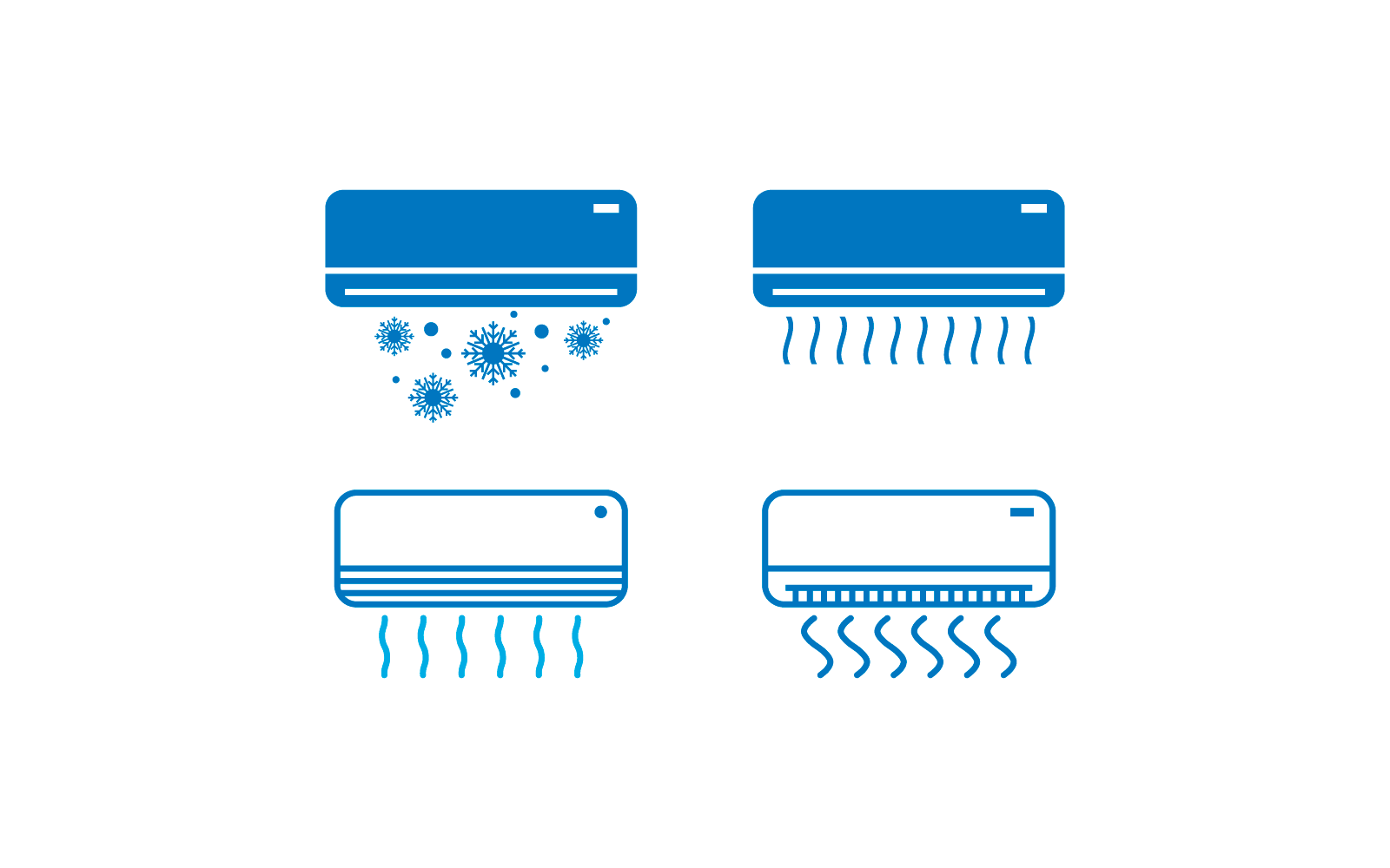Airconditioner illustratie vector plat ontwerp