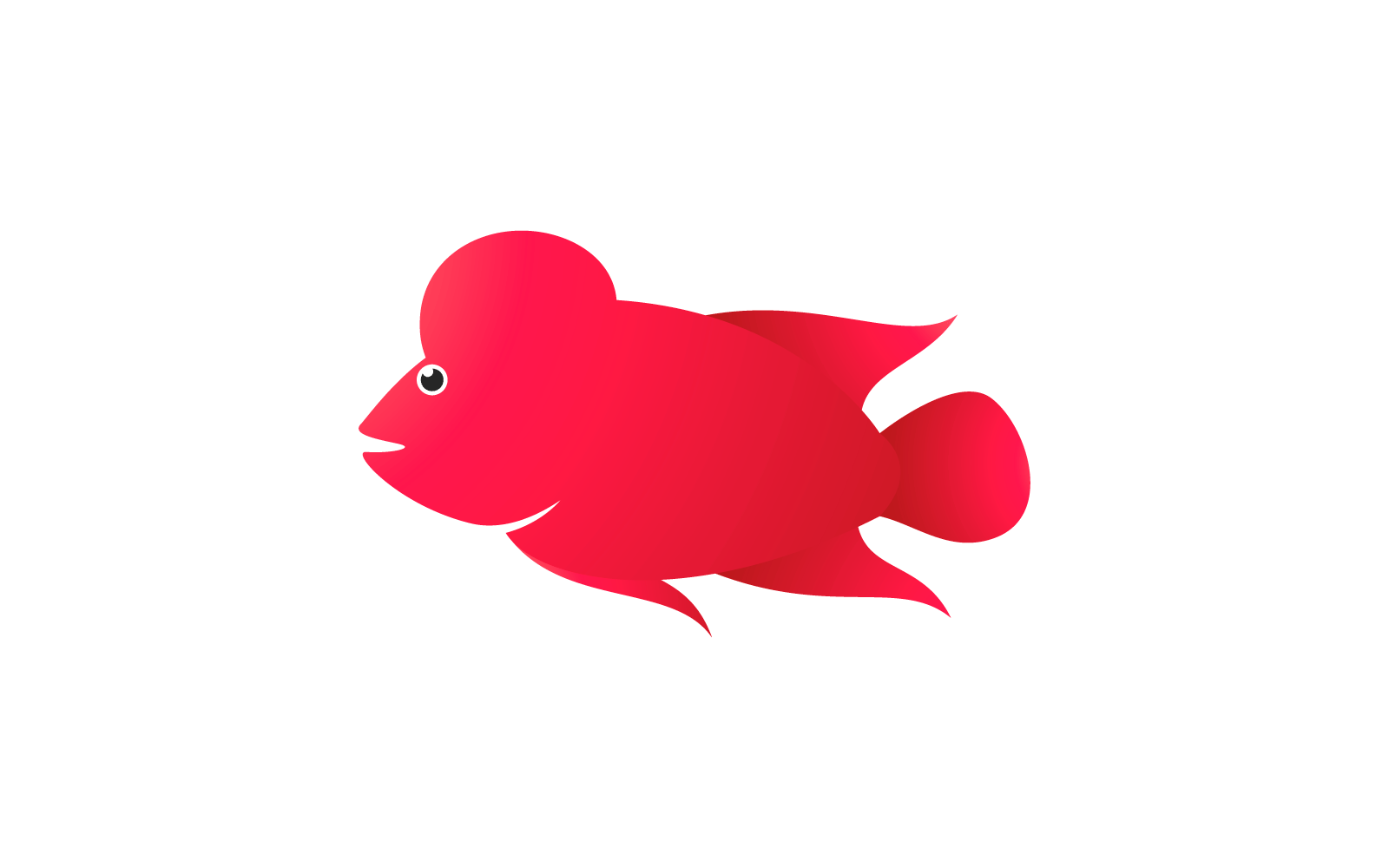Louhan Fisch Illustration flache Design-Vorlage Vektor