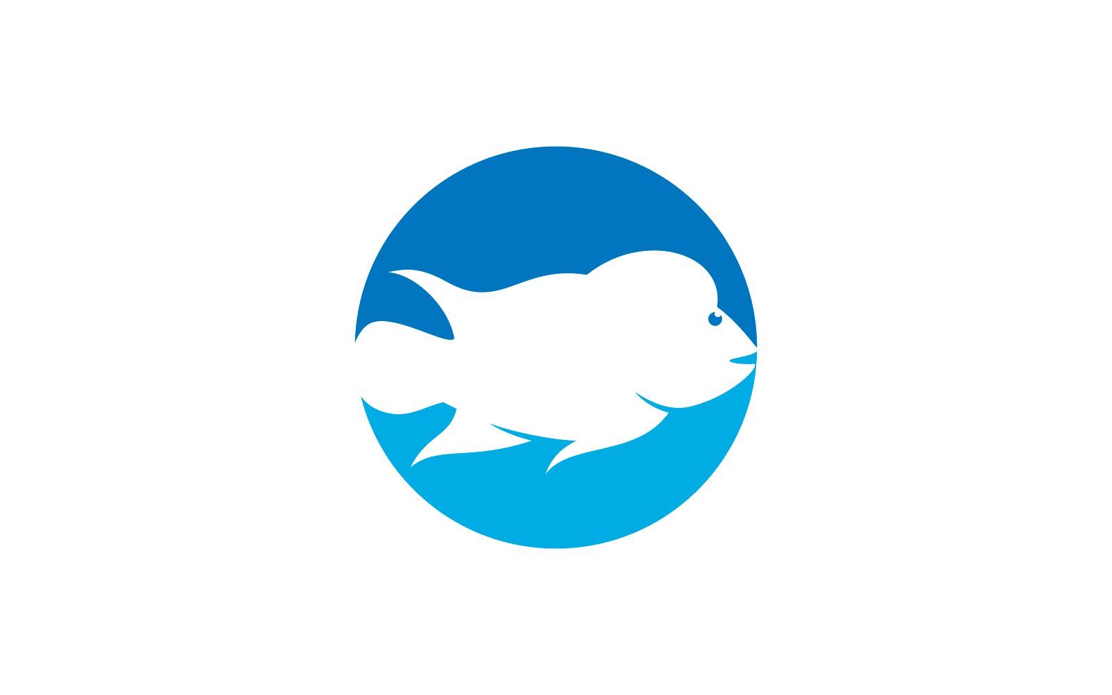 Louhan fish illustration flat design vector Logo Template