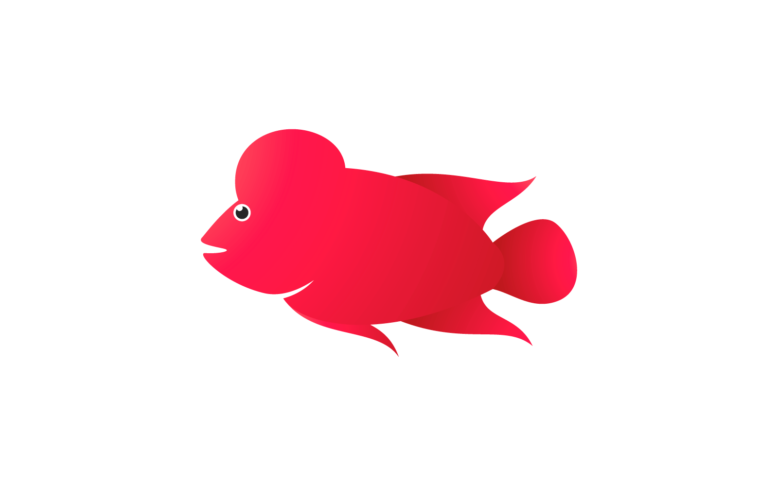 Louhan риби ілюстрація плоский дизайн шаблон вектор