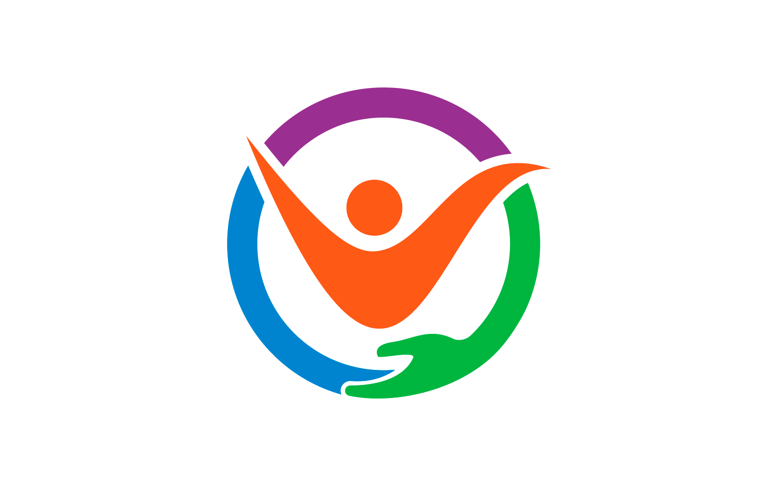 Design de logotipo de pessoas de vida saudável