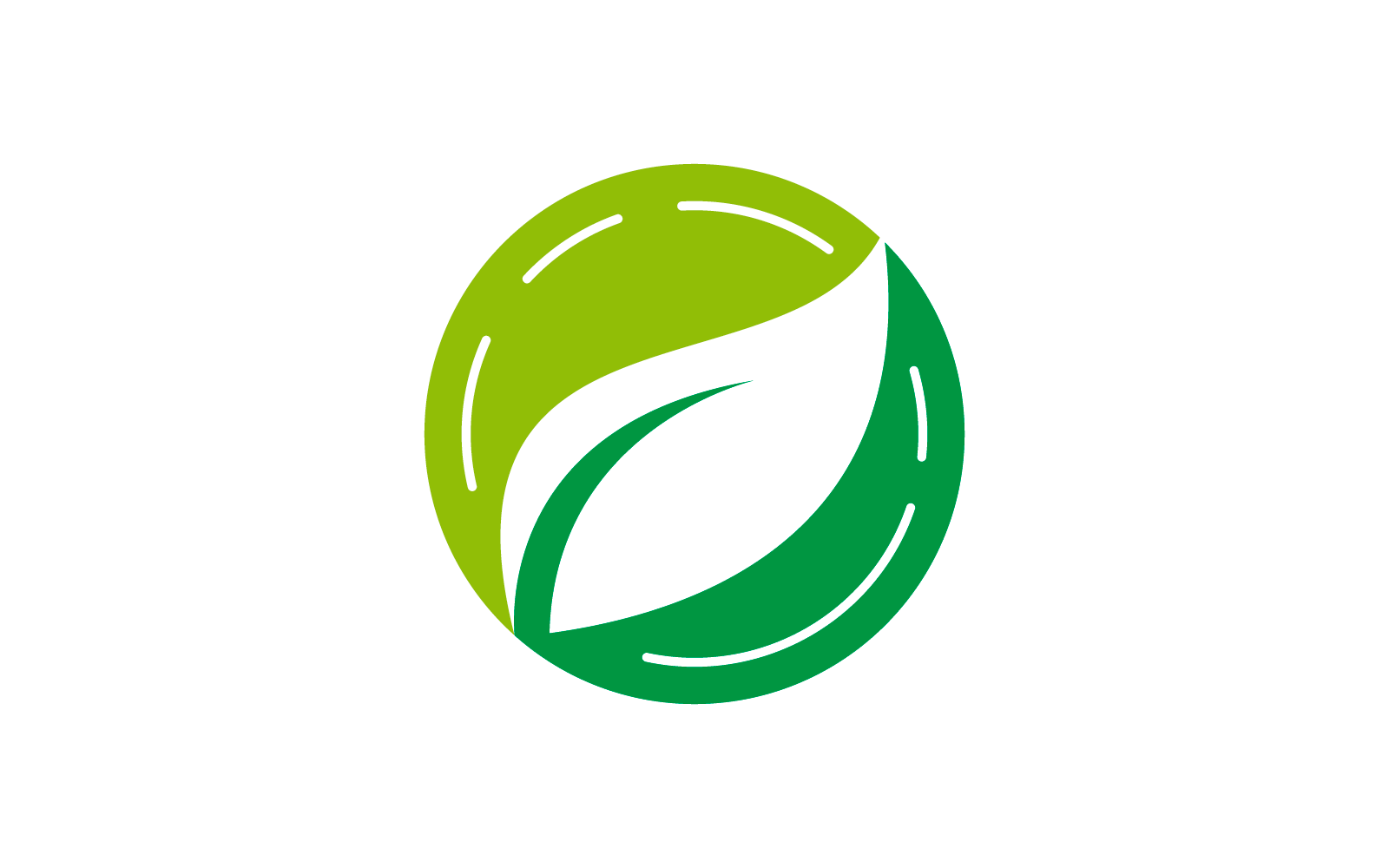 Groen blad illustratie natuur logo ontwerp eps 10