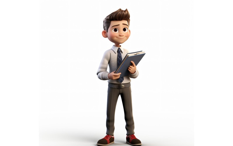 3D Character Child Boy Teacher with relevant environment 4 Illustration