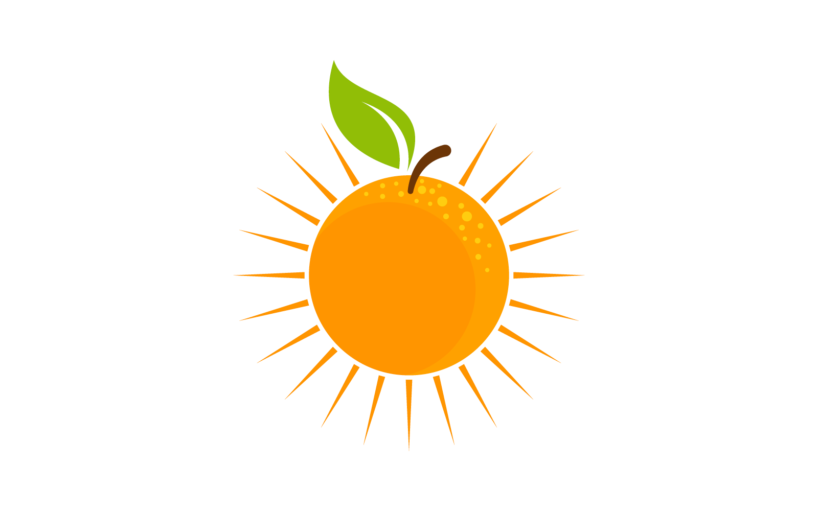 Logotipo de fruta laranja modelo de design plano de ilustração vetorial