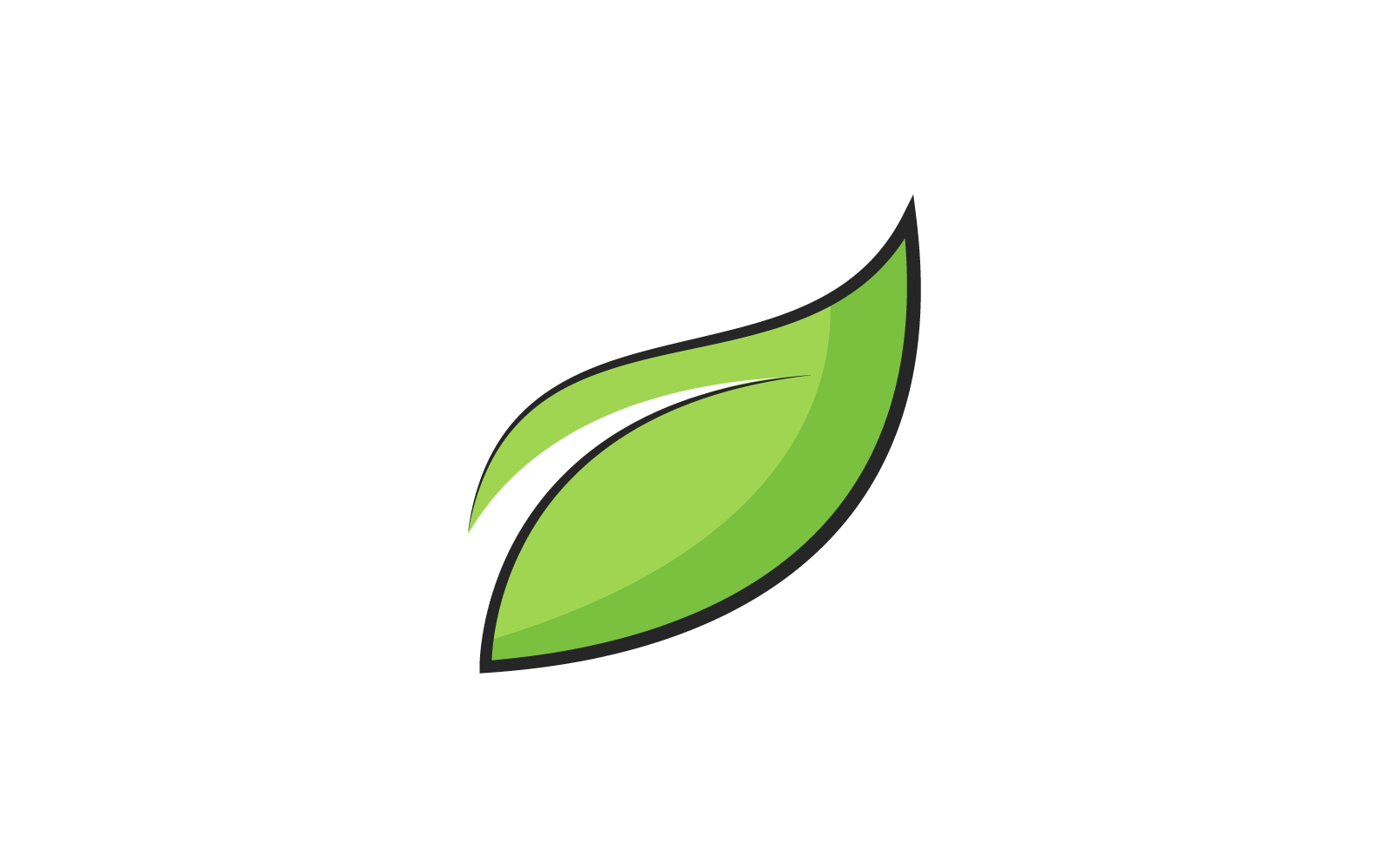 Modello di progettazione logo foglia verde