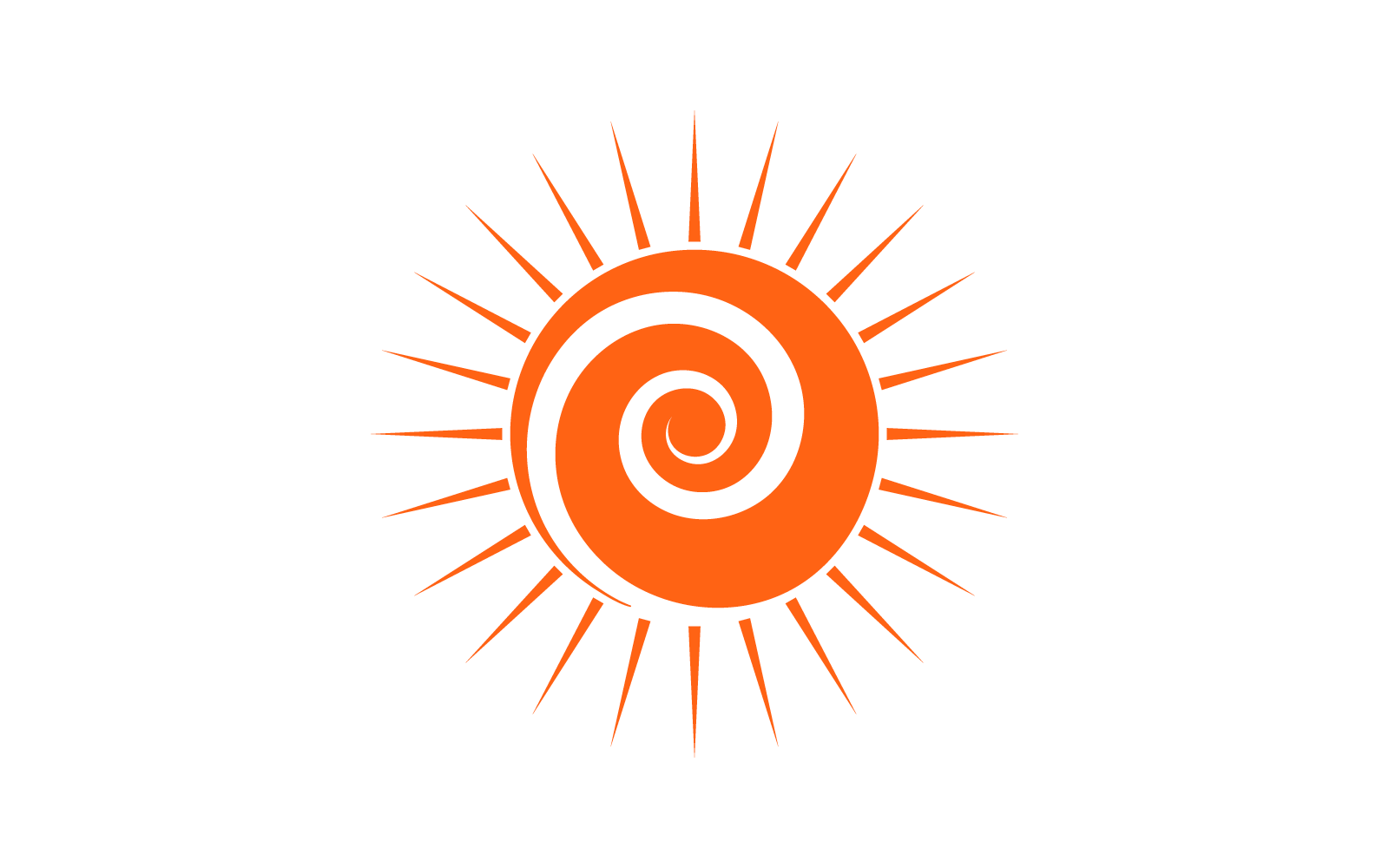 Plantilla de diseño plano de vector de logotipo de ilustración de sol
