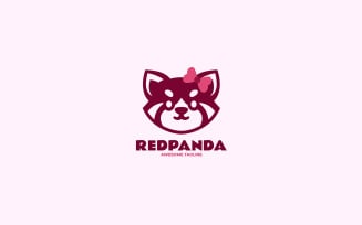 Red Panda Simple Mascot Logo 2