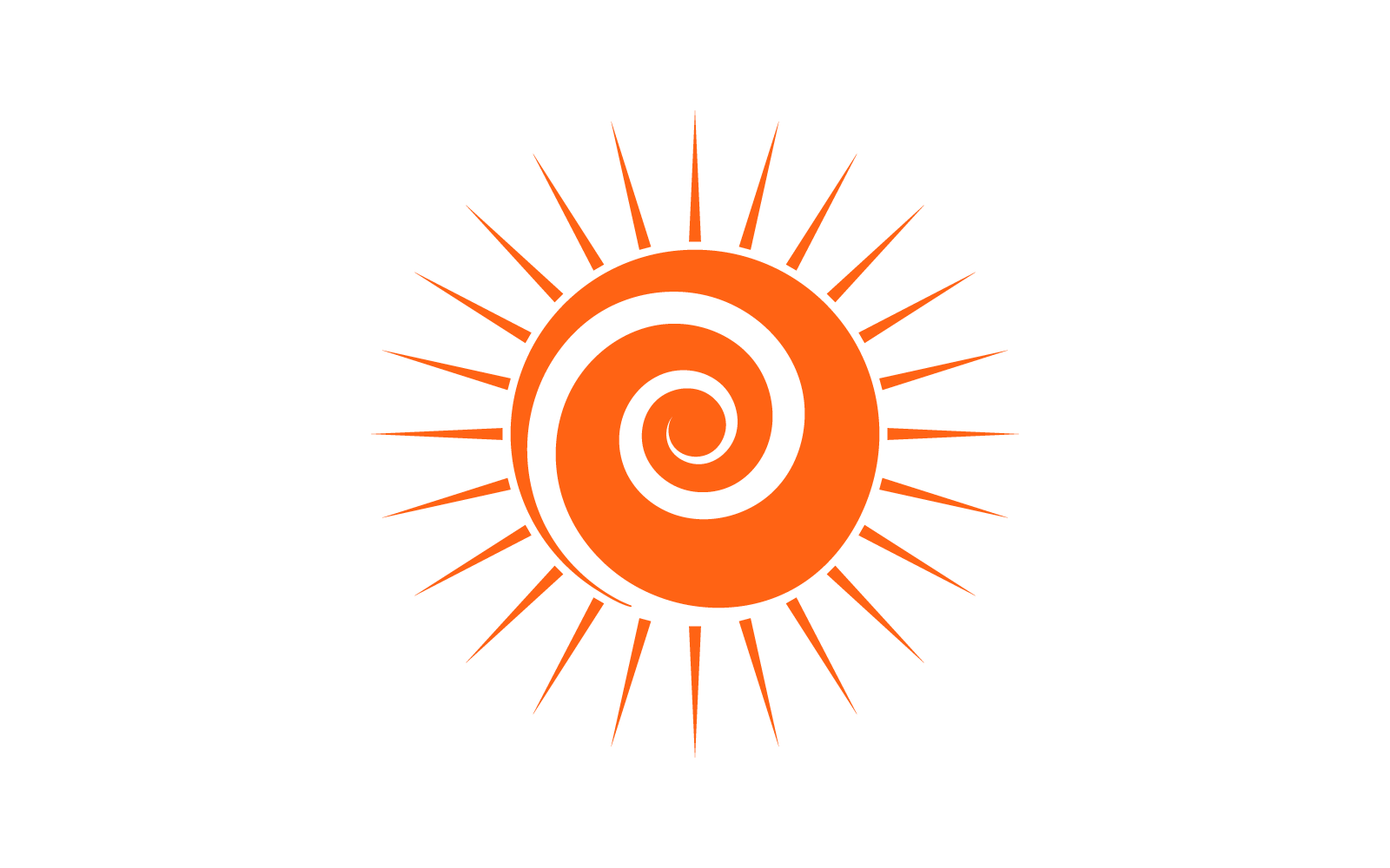 Flache Designvorlage für das Logo der Sonnenillustration, Vektor