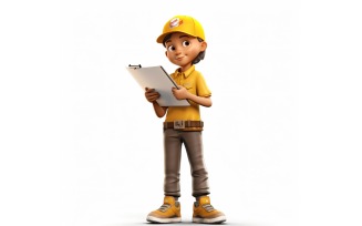 3D Character Boy Delivery Person with relevant environment 3