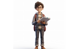 3D Character Boy Graphics Designer with relevant environment 1