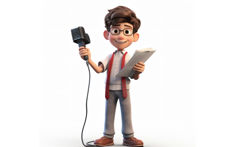 3D pixar Character Child Boy with relevant environment 12 Illustration