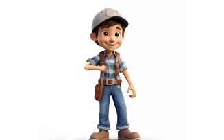 3D pixar Character Child Boy with relevant environment 17