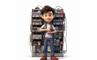 3D pixar Character Child Boy with relevant environment 29