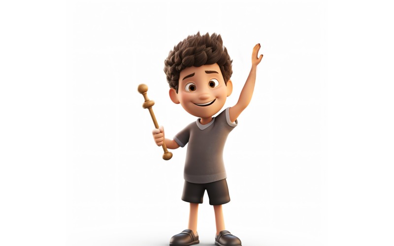 3D pixar Character Child Boy with relevant environment 37 Illustration