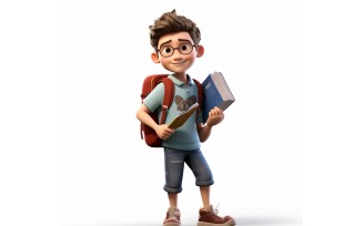 3D pixar Character Child Boy with relevant environment 45