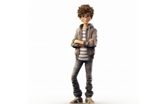 3D pixar Character Child Boy with relevant environment 48