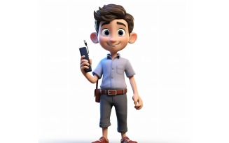 3D pixar Character Child Boy with relevant environment 53