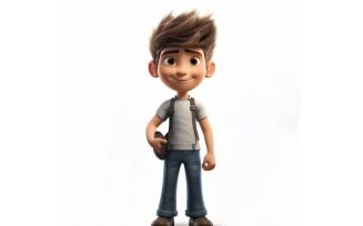 3D pixar Character Child Boy with relevant environment 55