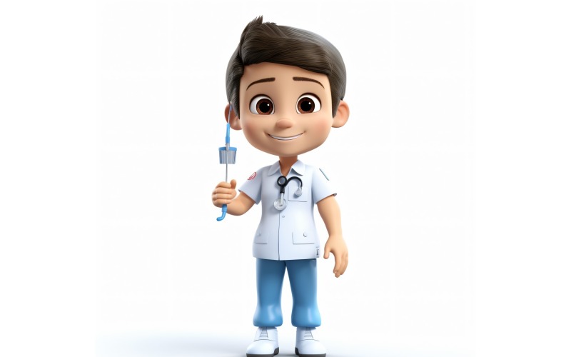3D pixar Character Child Boy with relevant environment 56 Illustration