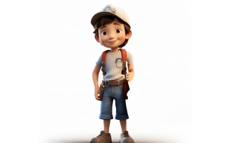 3D pixar Character Child Boy with relevant environment 9