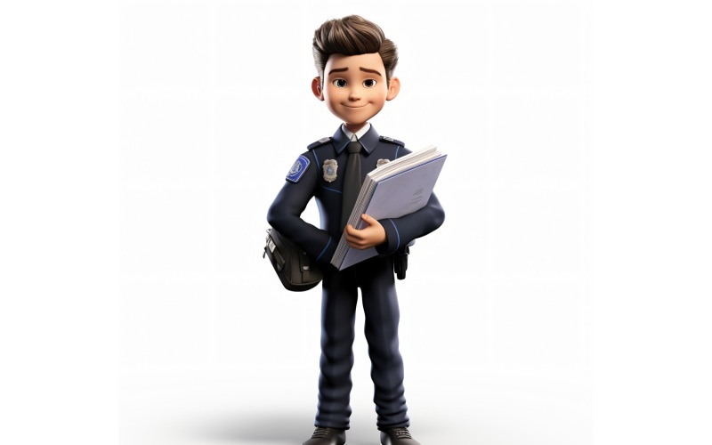 3D pixar Character Child Boy with relevant environment4 Illustration