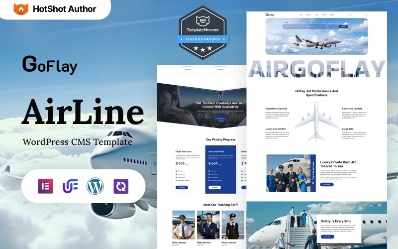 Goflay - Airline Tickets Multipurpose WordPress Elementor Theme WordPress Theme