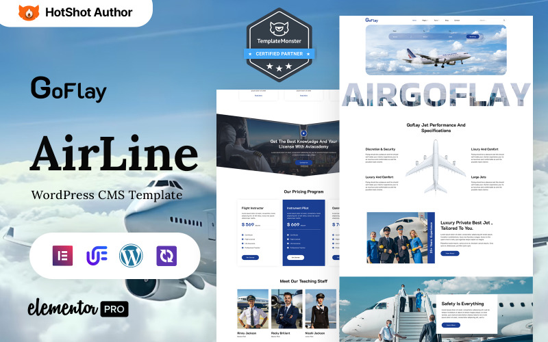 Goflay - Airline Tickets Multipurpose WordPress Elementor Theme WordPress Theme