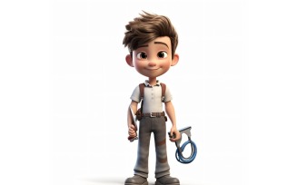 3D pixar Character Child Boy with relevant environment 102