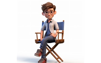 3D pixar Character Child Boy with relevant environment 111.