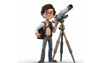 3D pixar Character Child Boy with relevant environment 112