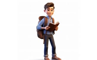 3D pixar Character Child Boy with relevant environment 116