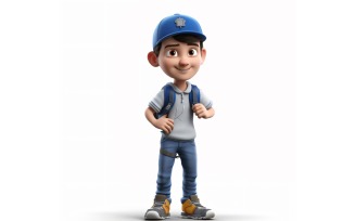 3D pixar Character Child Boy with relevant environment 118
