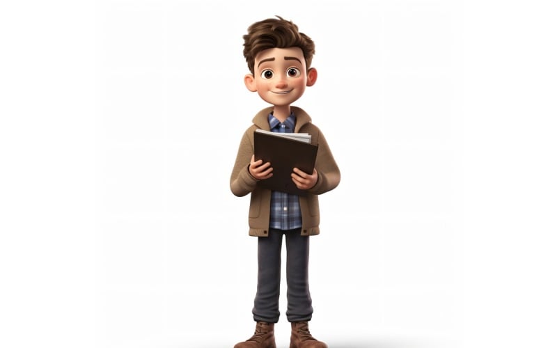 3D pixar Character Child Boy with relevant environment 120 Illustration