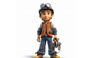 3D pixar Character Child Boy with relevant environment 60