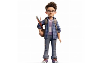 3D pixar Character Child Boy with relevant environment 70