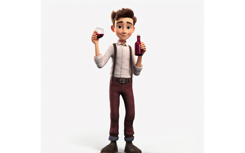 3D pixar Character Child Boy with relevant environment 86 Illustration