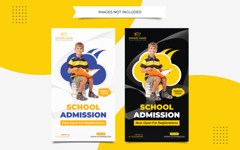 School Admission Banner Social Media Corporate Identity
