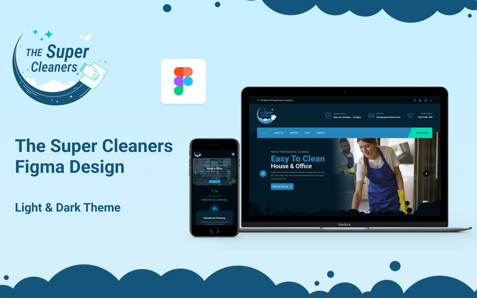 The Super Cleaners - Figma Design