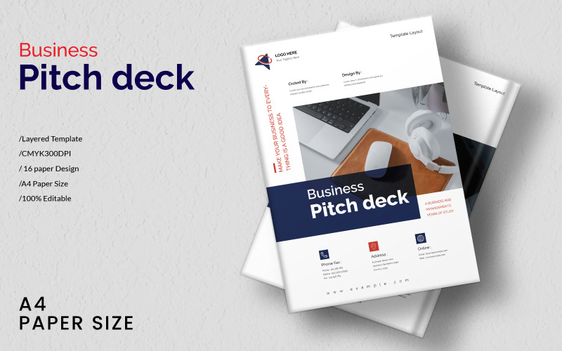 Business Pitch Deck Template Magazine Template