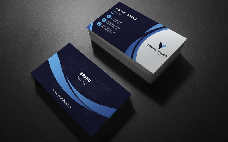 Corporate Design Business card template Ready To Print Corporate Identity