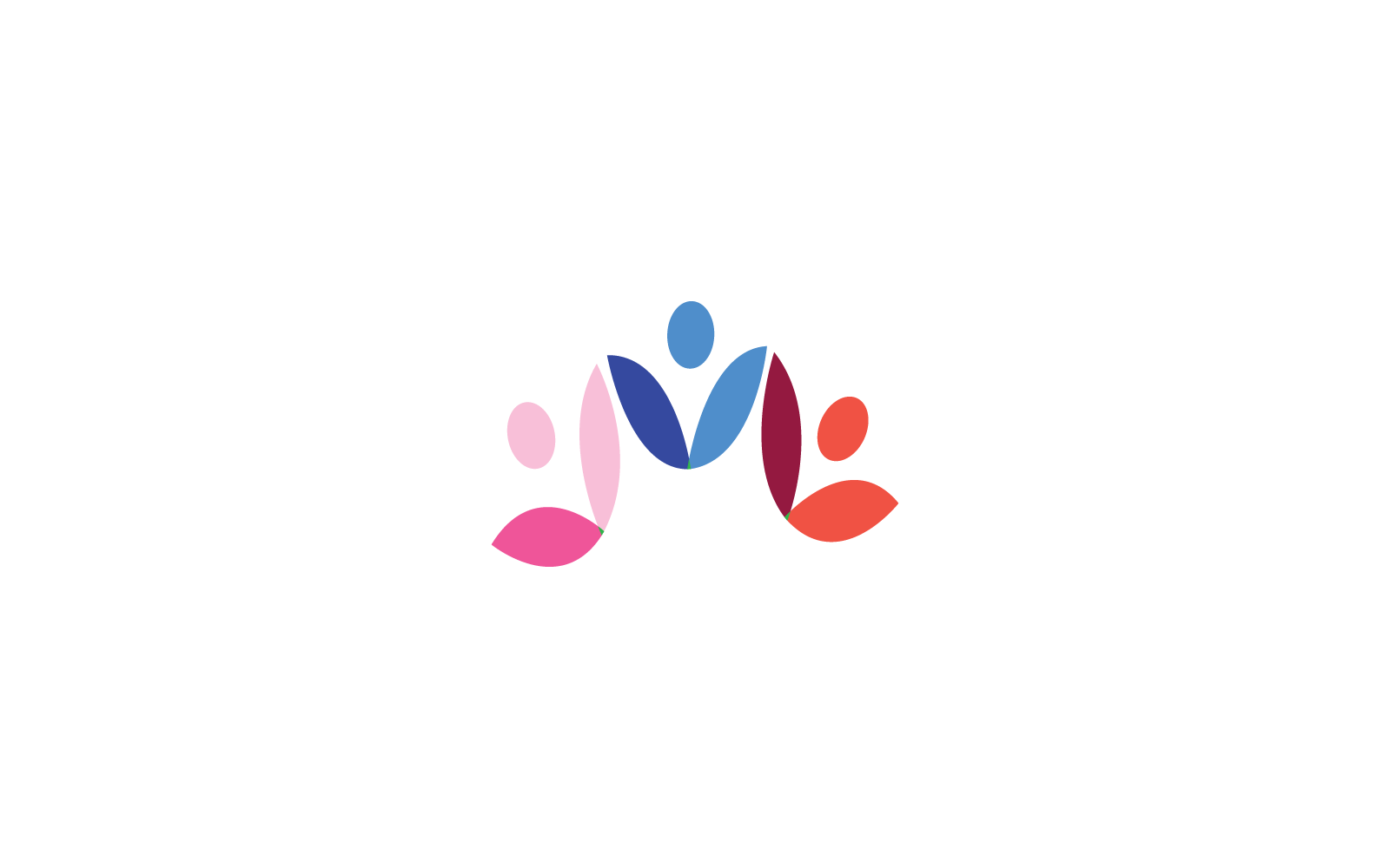 Diseño plano de plantilla de ilustración de logotipo de atención comunitaria