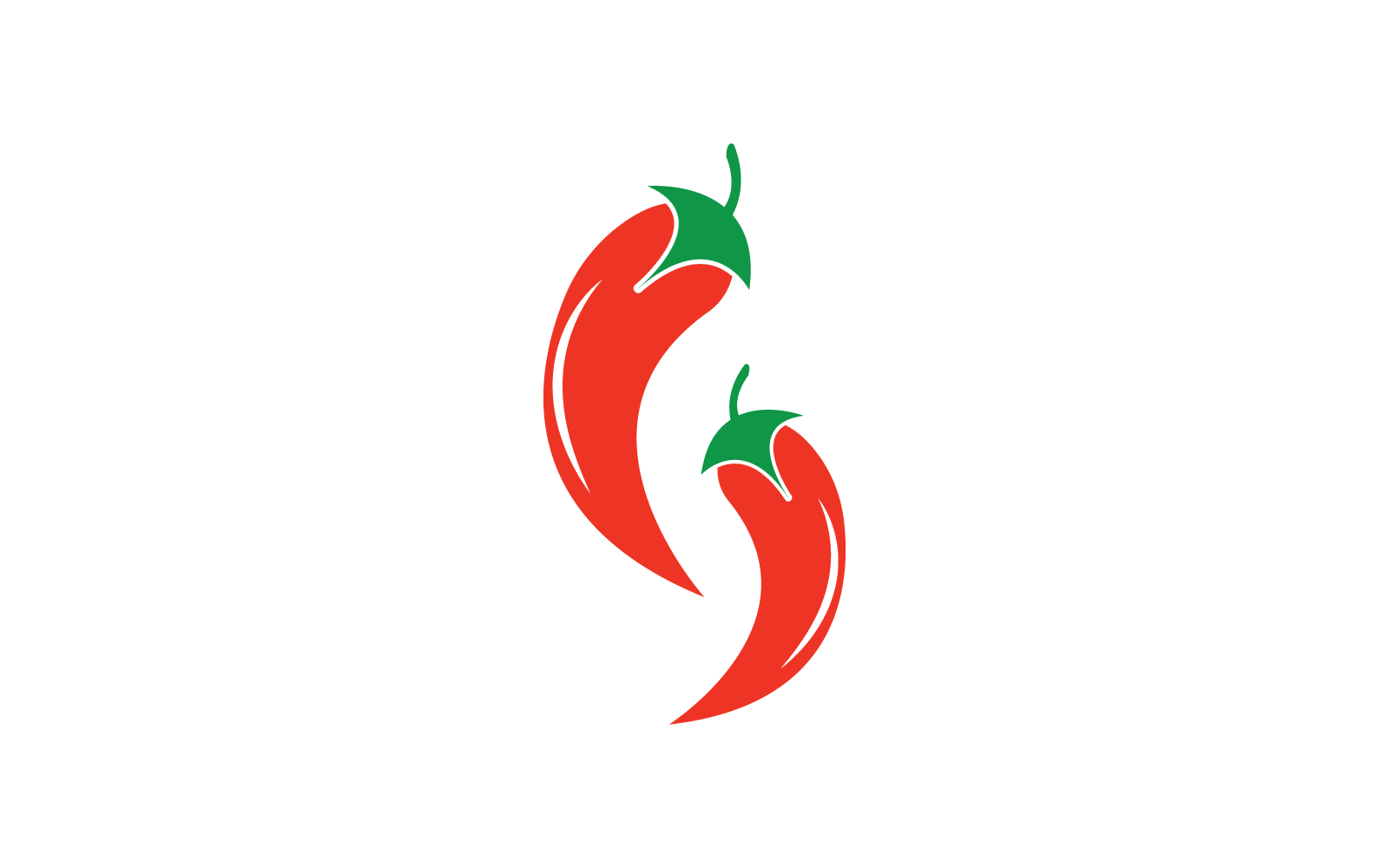 红辣椒插画设计徽标矢量模板